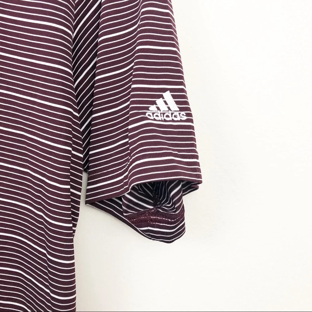 Adidas‎ Climalite Striped Golf Shirt Size XL